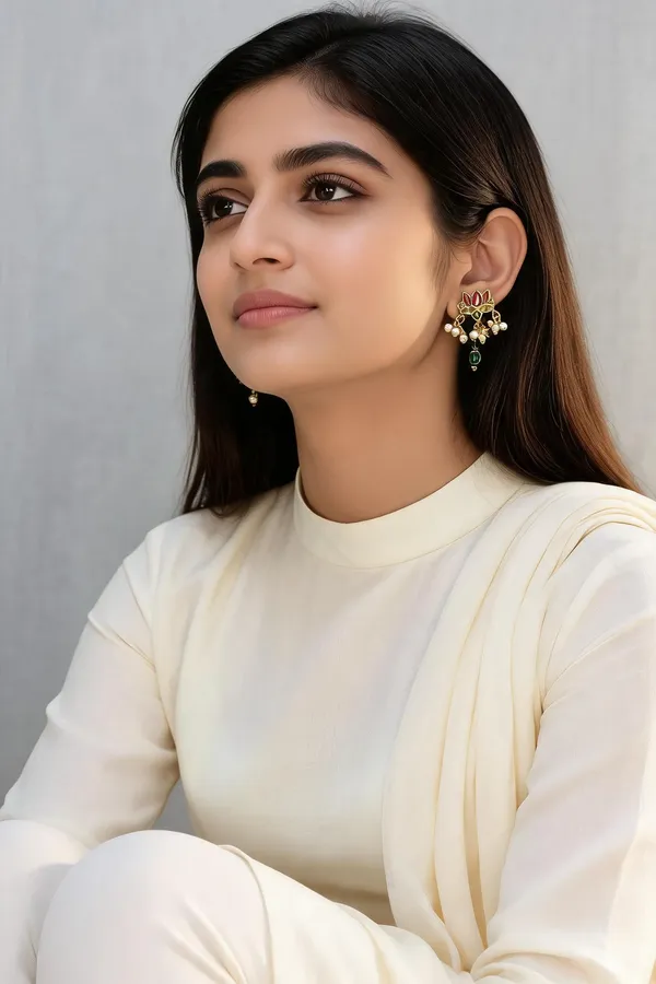 Lotus_Bloom_Heritage_Gold_Studs_Pack_Of_2