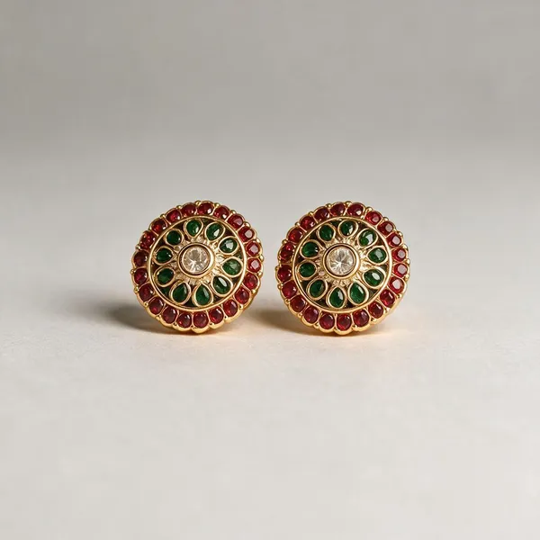 Royal_Bloom_Stone-Studded_Studs_Pack_Of_2