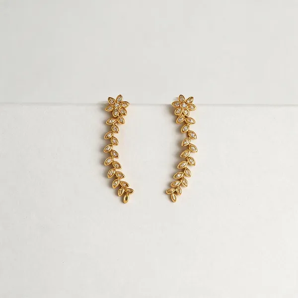 Floral_Vine_Gold_Ear_Crawlers_Pack_Of_2
