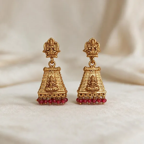 Traditional_Goddess_Lakshmi_Gopuram_Jhumkas_Pack_Of_2