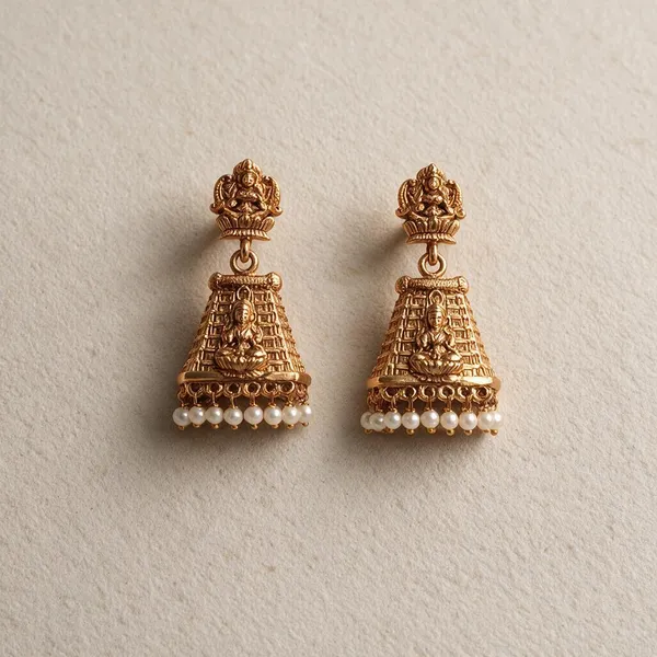 Traditional_Goddess_Lakshmi_Gopuram_Jhumkas_Pack_Of_2
