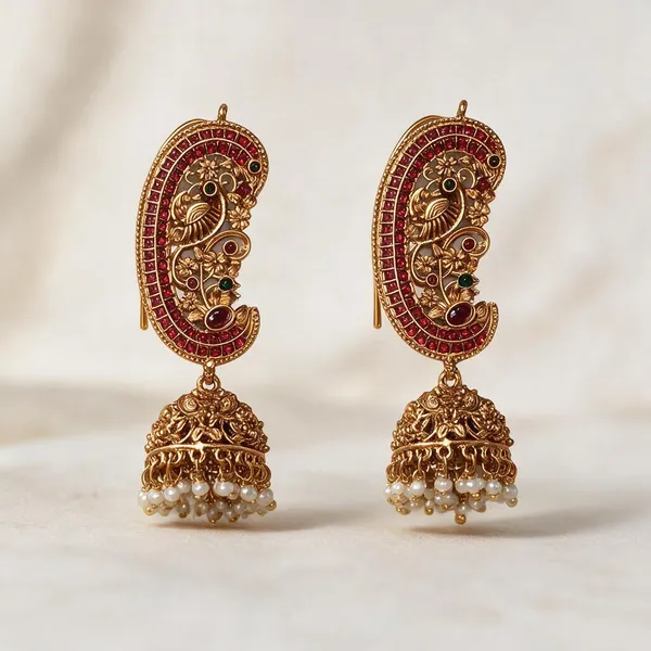Heritage_Stone-Studded_Jhumka_Ear_Cuffs_Pack_Of_2