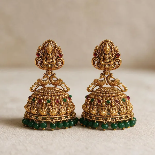 Divinity_Temple_Motif_Heritage_Jhumkas_Pack_Of_2