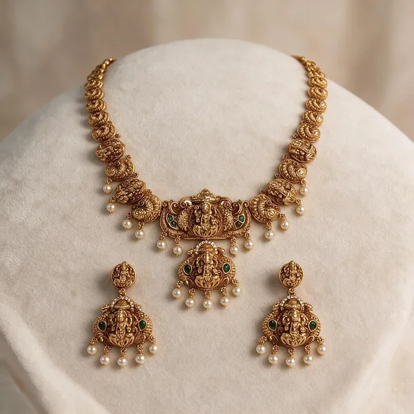 Heritage_Goddess_Motif_Gold_Necklace_Set