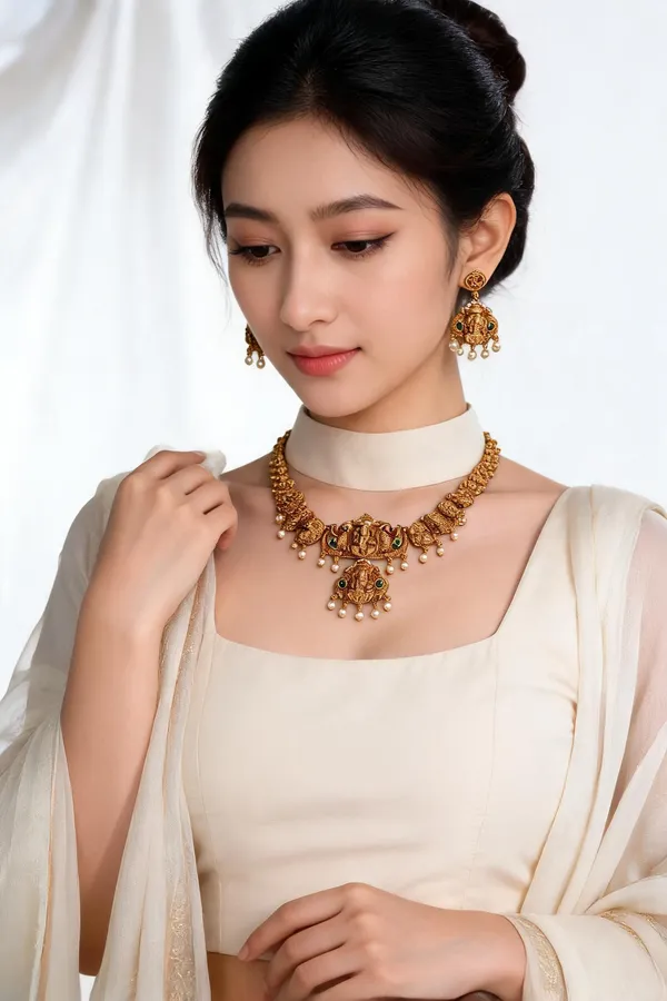 Heritage_Goddess_Motif_Gold_Necklace_Set