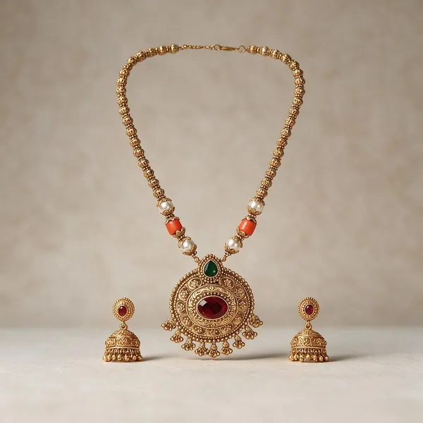 Royal_Crimson_&_Pearl_Heritage_Necklace_Set
