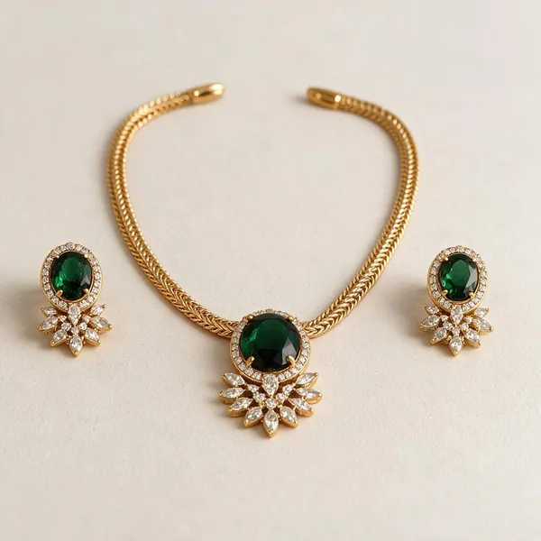 Ethereal_Green-Hued_Minimalist_Jewellery_Set