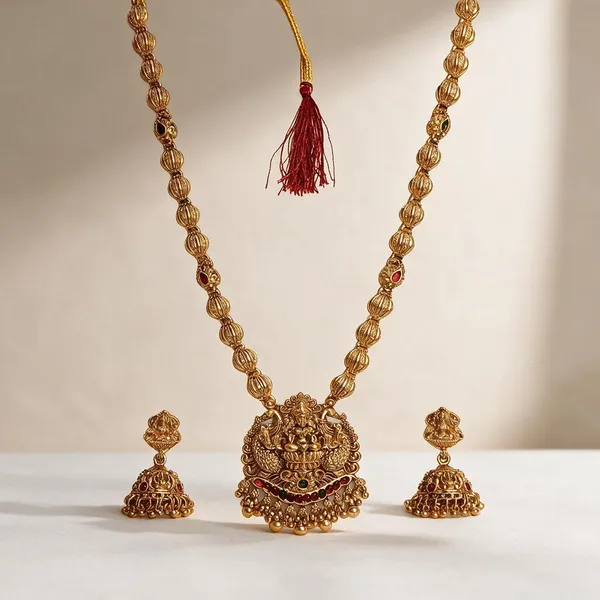 Traditional_Goddess_Lakshmi_Antique_Gold_Haram