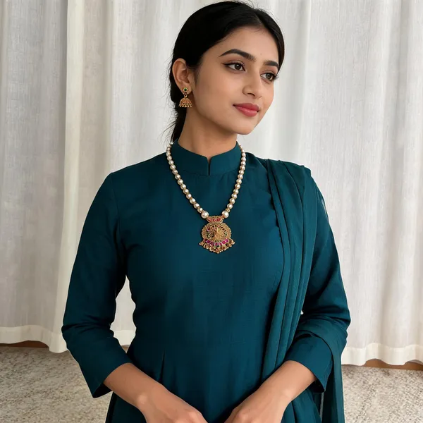 Lakshmi_Pearl-Strand_Temple_Necklace_Set