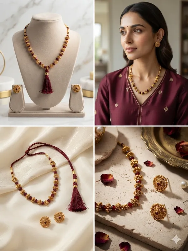 Ruby_Bead_&_Antique_Gold_Mala_Set