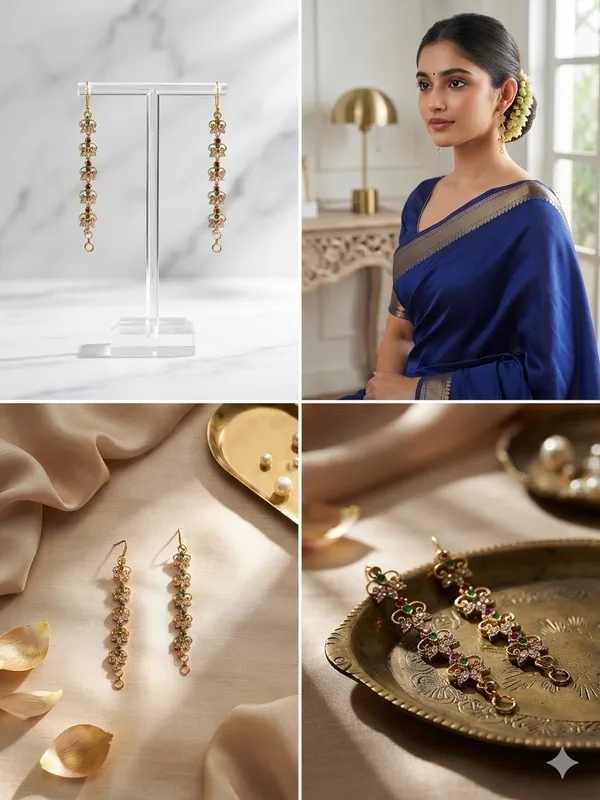 Radiant_Bloom_Multi-Stone_Chain_Earrings_Pack_Of_2
