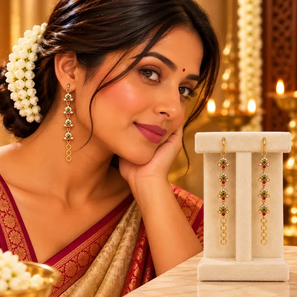 Aurelia_Floral_Gold_Drop_Earrings_Pack_Of_2