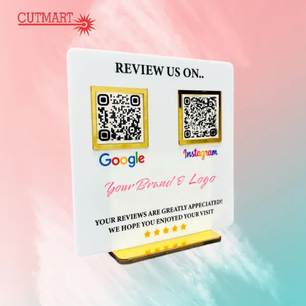 Acrylic_Customizable_Instagram_Qr_Code_Stand_Gold_And_White
