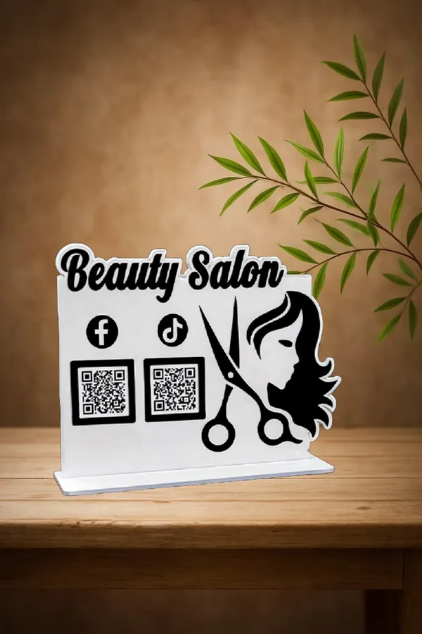Acrylic_Black_And_White_Salon_Customizable_Qr_Code_Stand