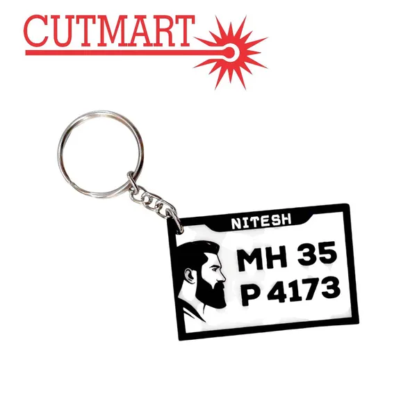 Acrylic_3D_Personalized_Bike_Number_Plate_Keychain_Pack_of_2