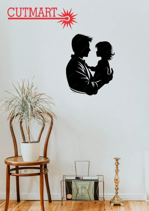 Father_And_Daughter__mdf_Mdf_Metal_Wall_Art_Laser_Cut_Metal_Wall_Art_Decor_Premium_Dad_Daughter_Wall_Art