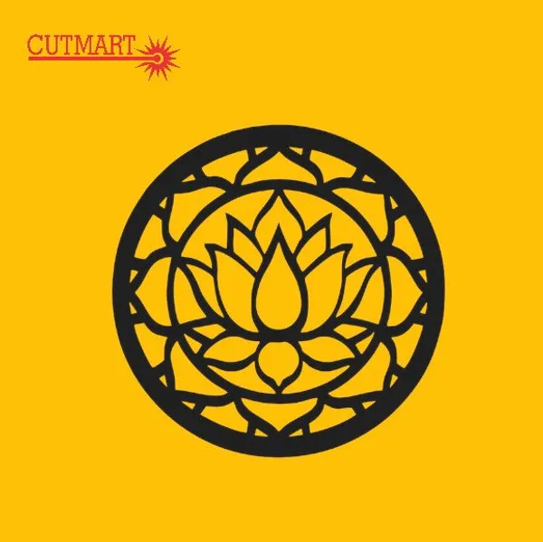 Mdf_Black_Lotus_Wall_Decor_For_Home_And_Office_24X24_Inch