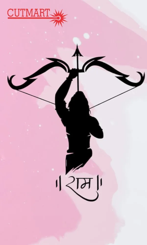 Mdf_Black_Shri_Ram_Dhanush_Religious_Wall_Art