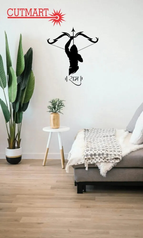 Mdf_Black_Shri_Ram_Dhanush_Religious_Wall_Art