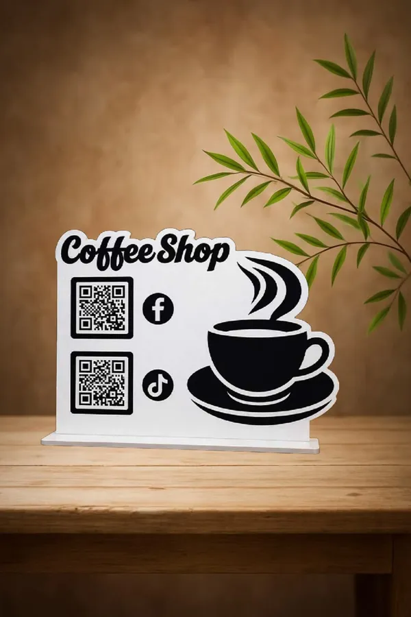 Acrylic_Black_And_White_Cafe_Restaurant_Customizable_Menu_Qr_Code_Stand