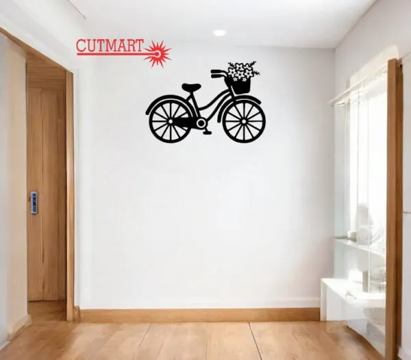 Mdf_Black_Modern_Laser_Cut_Cycle_Wall_Decor_36X24_Inches