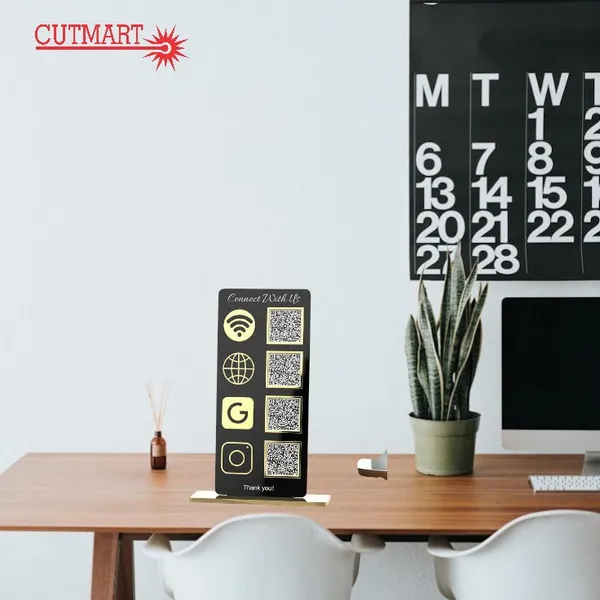 Acrylic_Black_And_Gold_Customizable_Google_Review_Qr_Code_Stand