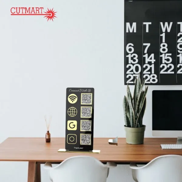 Acrylic_Black_And_Gold_Customizable_Google_Review_Qr_Code_Stand