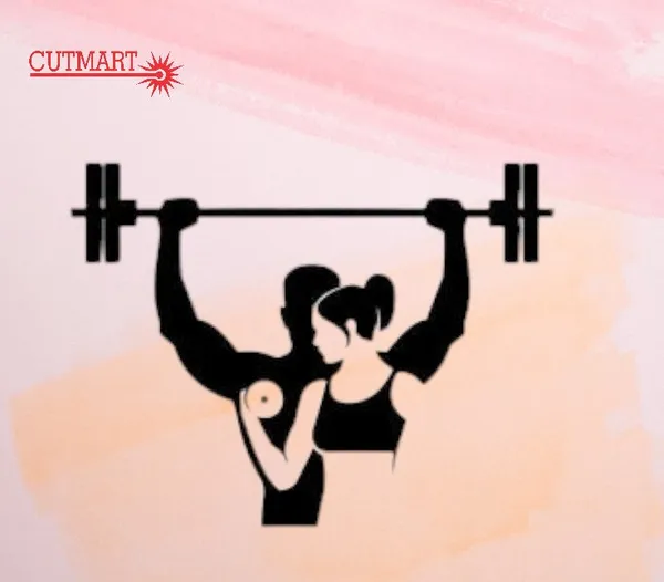 Premium__mdf_Metal_Wall_Art_For_Gym_Girl_Boy_With_Dumbbell_36x24_Inches_Gym_Lover