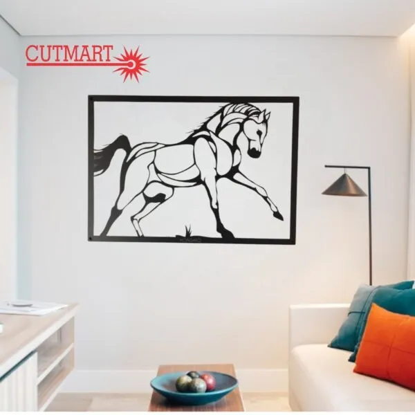 Mdf_Black_Horse_Wall_Hanging_Decor_24X26_Inch