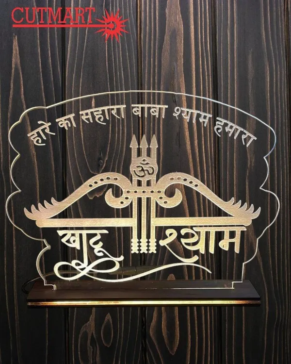 Acrylic_Modern_Khatu_Shyam_Engraved_LED_Photo_Lamp_10X10_In