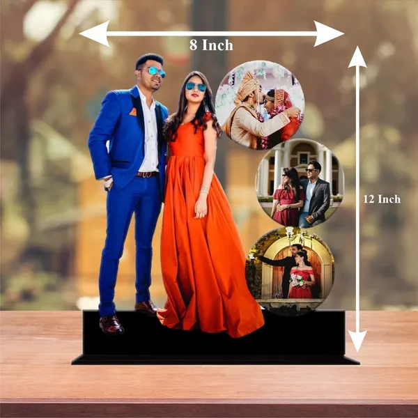 Mdf_Vinyl_Print_Personalised_Couple_Photo_Frame_8X12_Inches
