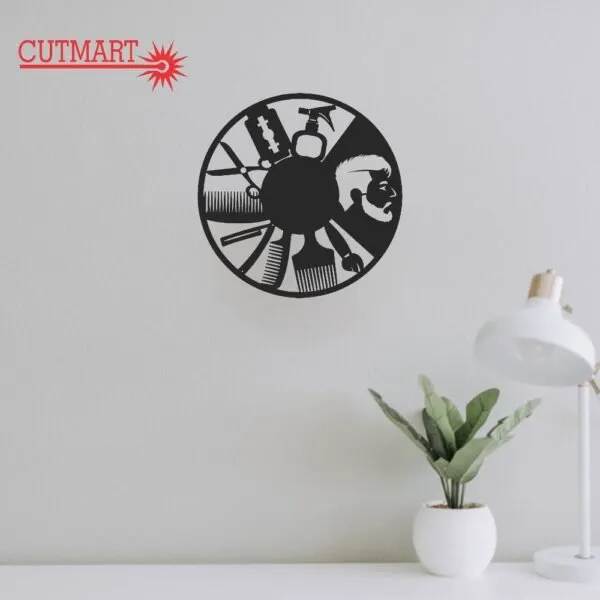 Mdf_Black_Geometric_Barber_Tools_Salon_Wall_Decor