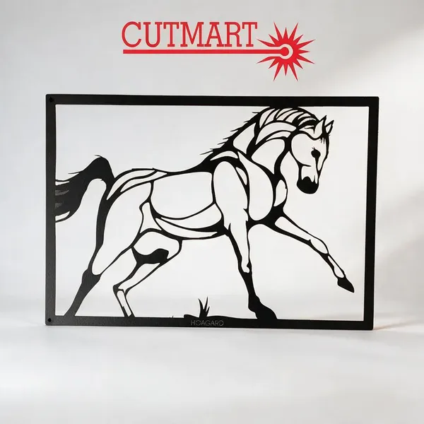 Mdf_Black_Horse_Wall_Hanging_Decor_24X26_Inch