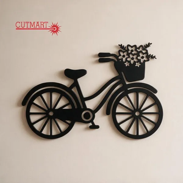 Mdf_Black_Modern_Laser_Cut_Cycle_Wall_Decor_36X24_Inches