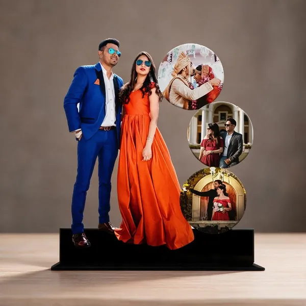 Mdf_Vinyl_Print_Personalised_Couple_Photo_Frame_8X12_Inches