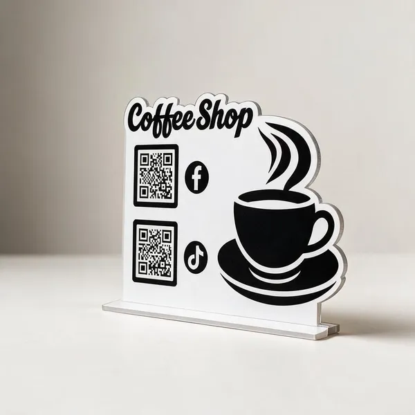 Acrylic_Black_And_White_Cafe_Restaurant_Customizable_Menu_Qr_Code_Stand