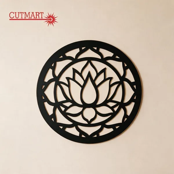 Mdf_Black_Lotus_Wall_Decor_For_Home_And_Office_24X24_Inch