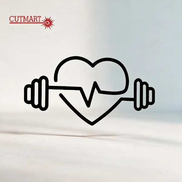 Mdf_Black_Dumbbell_Gym_Wall_Art