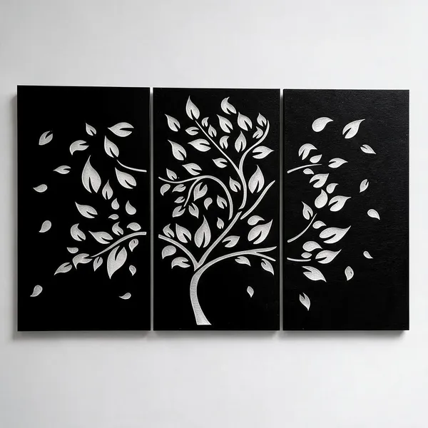 Mdf_Black_Tree_Wall_Decor_35X60_Inch