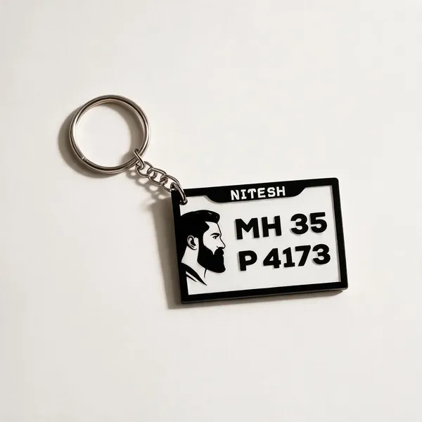 Acrylic_3D_Personalized_Bike_Number_Plate_Keychain_Pack_of_2