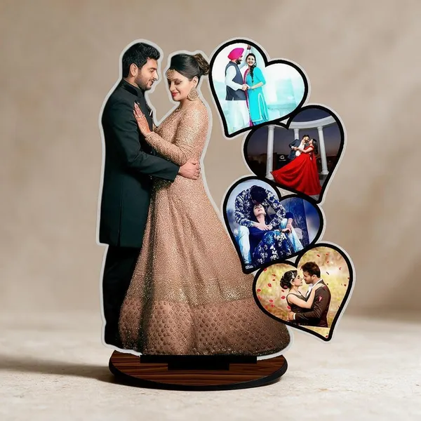 Mdf_Black_Heart_Shape_Personalised_Couple_Photo_Frame_10X10_Inch