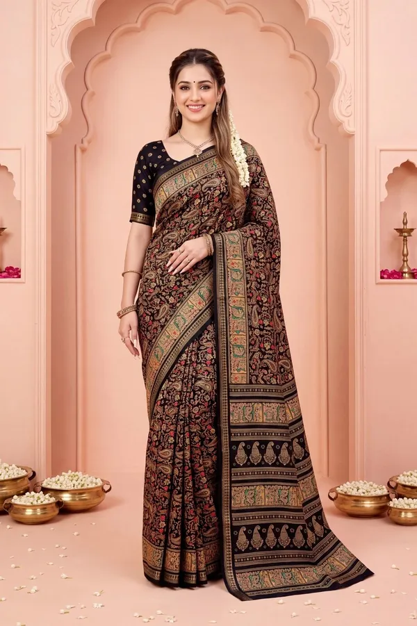 Magenta_Georgette_Printed_Saree_For_Women