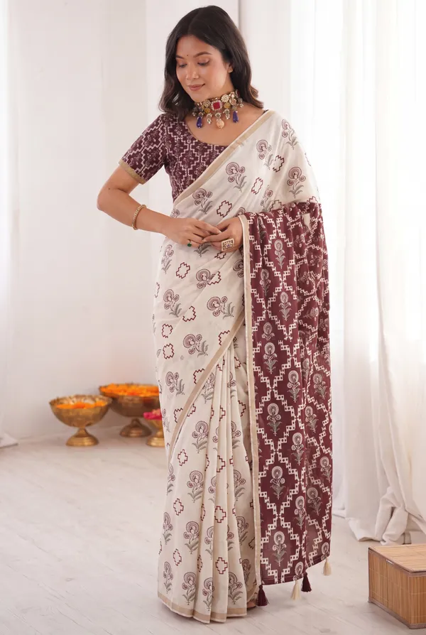 Cream_Maroon_Mul_Cotton_Printed_Saree_For_Women