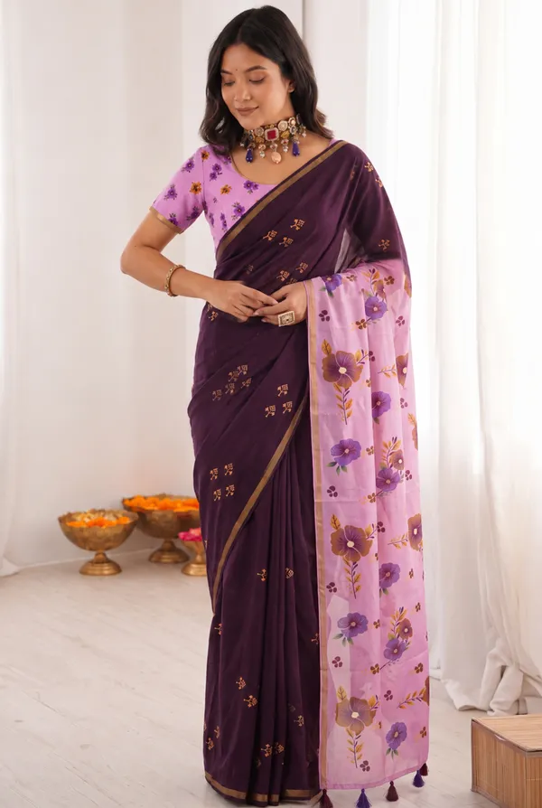 Purple_Mul_Cotton_Silk_Saree_For_Women