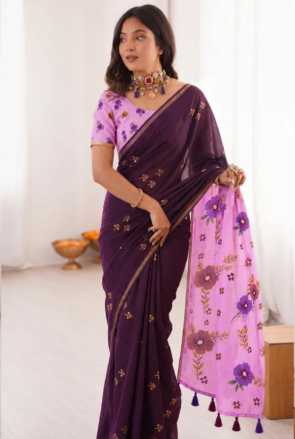 Purple_Mul_Cotton_Silk_Saree_For_Women