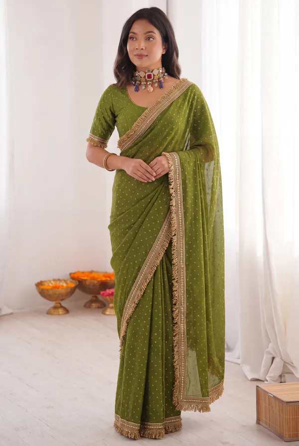 Teal_Two_Tone_Space_Silk_Embellished_Saree_For_Women