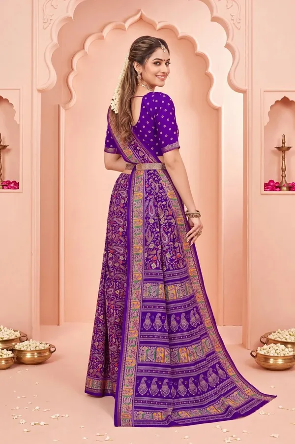 Magenta_Crepe_Printed_Saree_For_Women