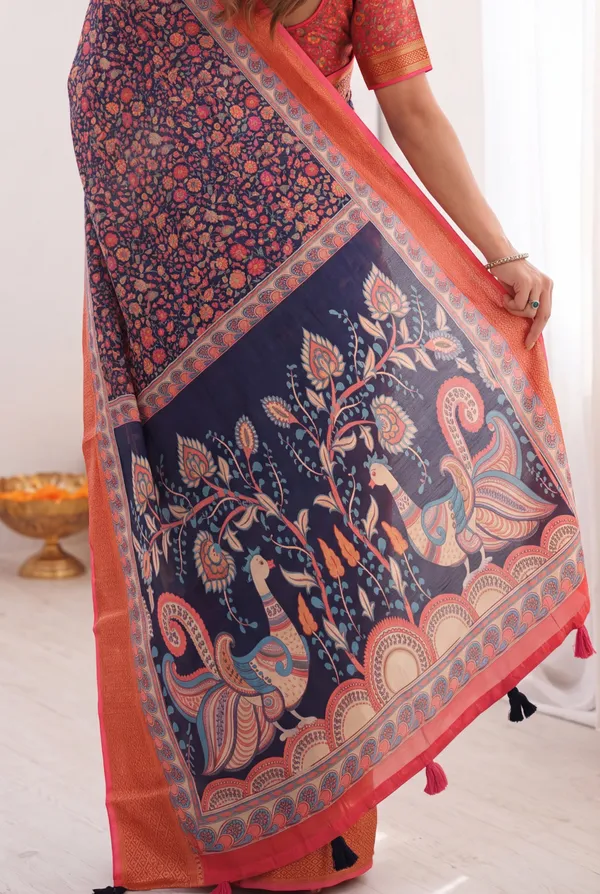 Midnight_Navy_Blue_Linen_Cotton_Printed_Saree_For_Women