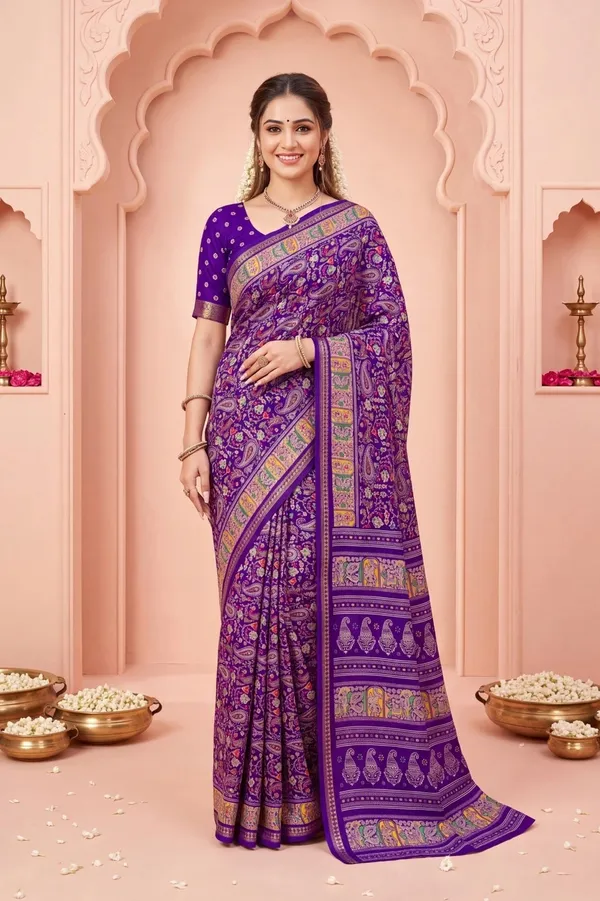 Magenta_Crepe_Printed_Saree_For_Women