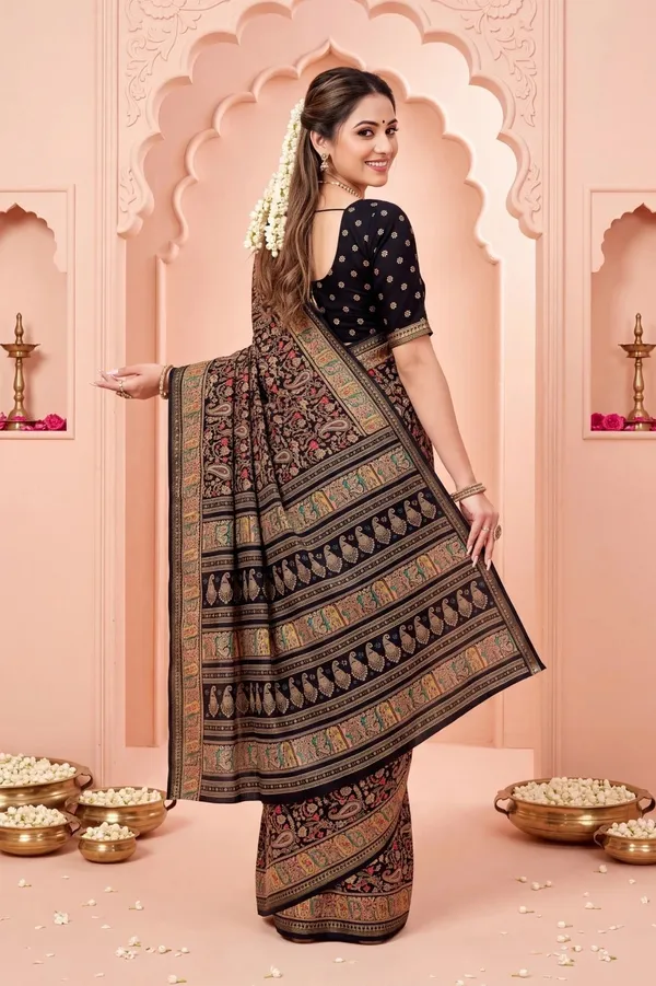 Magenta_Georgette_Printed_Saree_For_Women